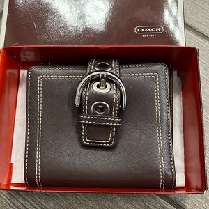 Coach brown leather wallet